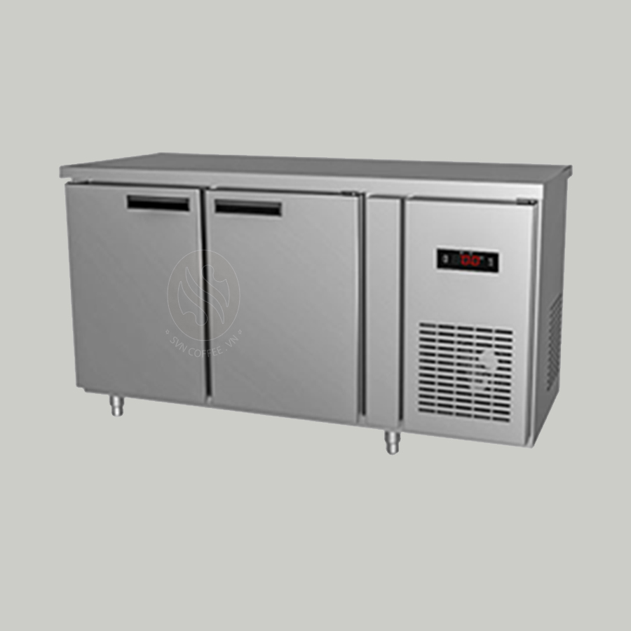 Tủ bàn mát quạt gió 2 cánh mở inox 1200x600x850