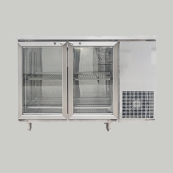 Tủ bàn mát quạt gió 2 cánh mở kính 1200x750x850