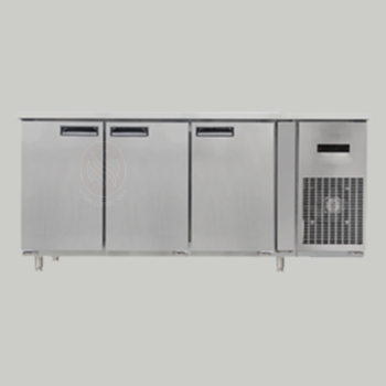 Tủ bàn mát quạt gió 3 cánh mở inox 1800x600x850